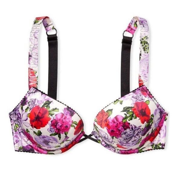 Victorias Secret Very Sexy Rhinestone Bombshell Add-2-Cups Bra & V string Set - Picture 3 of 9